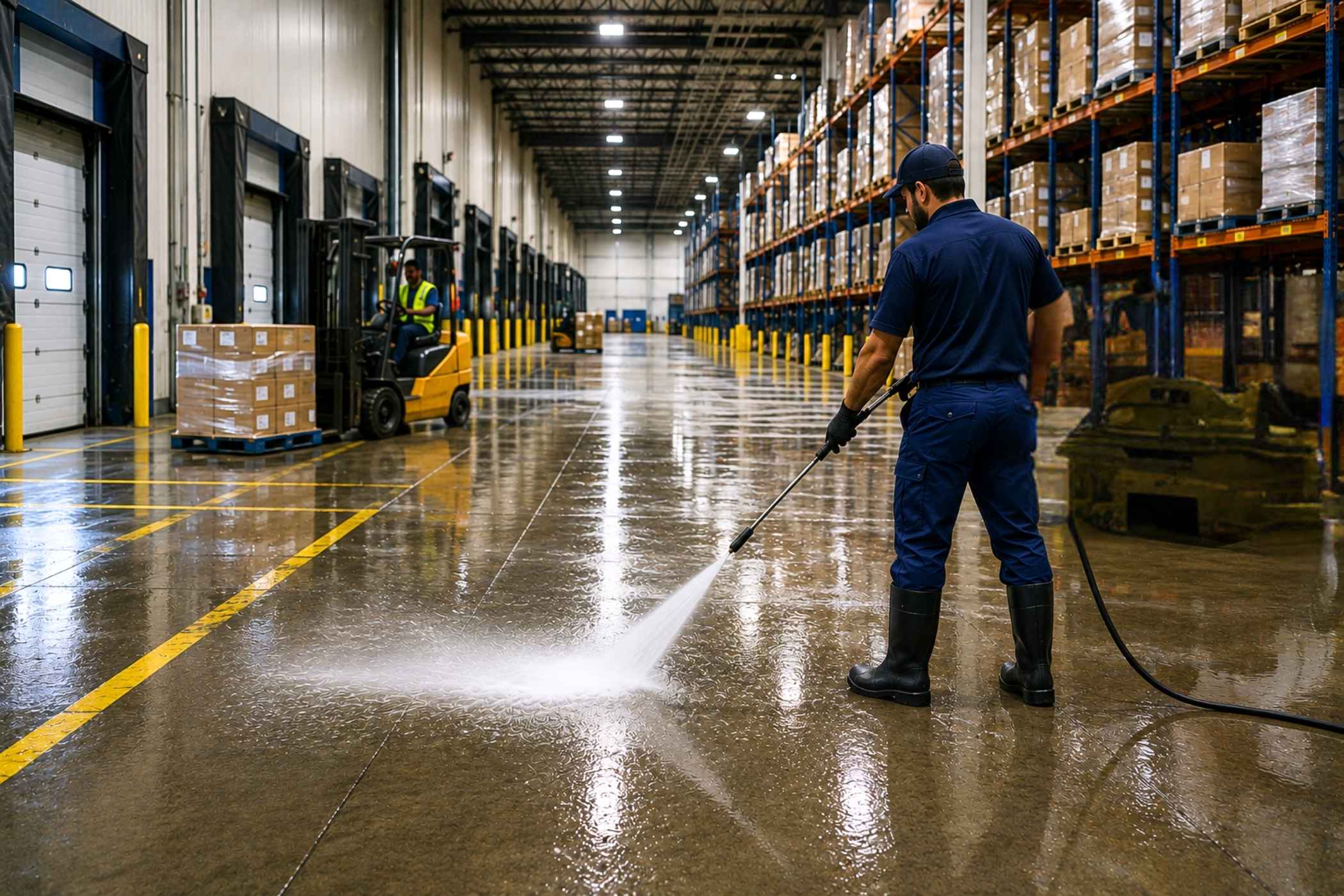 Warehouse floor cleaning service in Dubai